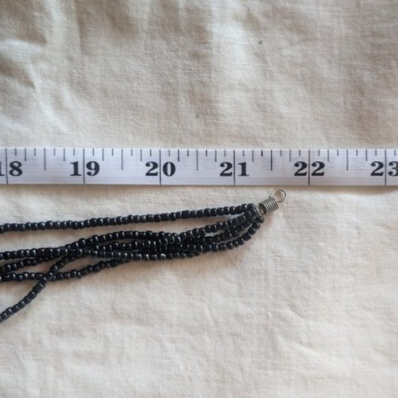 Multi Strand Necklace with Grey and Shell Beads - Picture 4 of 4